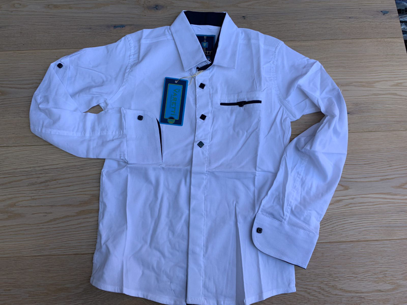 Varetti S1626 white (лето) рубашка детские