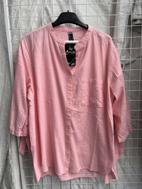 No Brand 2555 pink (деми) рубашка женские