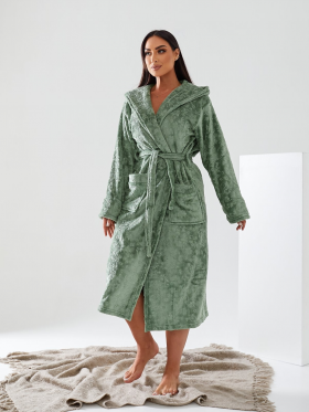 No Brand 79 green (демі) жіночі халат