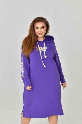 No Brand 4057 purple (деми) платье женские