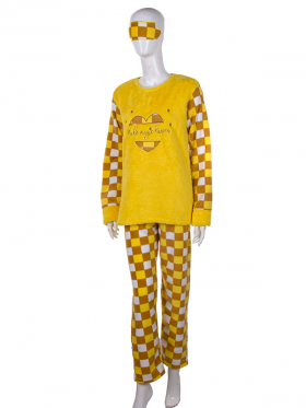 No Brand 04957-1894 yellow, флис (зима) пижама женские
