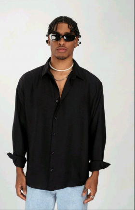 Comfort 188 black (деми) рубашка мужские