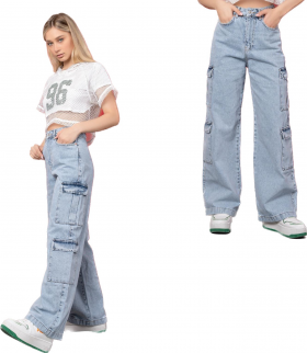 No Brand 2686-4 l.blue (деми) джинсы женские