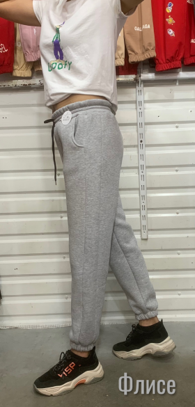 No Brand 74 grey (зима) штаны спорт женские