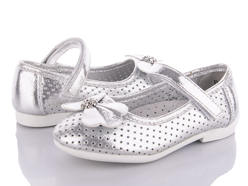 Clibee D103 silver (демі) туфлі дитячі