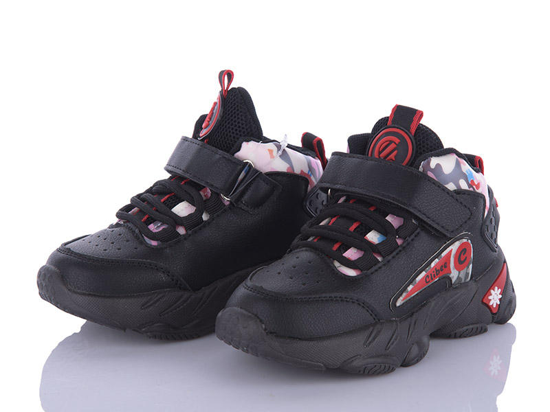 Clibee C79-1 black-red (демі) кросівки дитячі