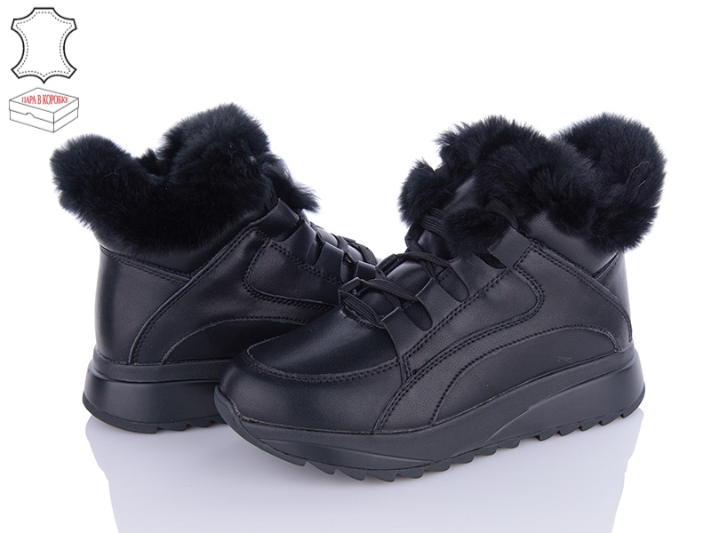 Jessica ZJ2301H black (зима) черевики жіночі