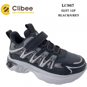 Clibee Apa-LC967 black-grey (деми) кроссовки детские