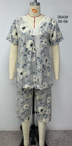 No Brand 2643 grey (лето) пижама женские