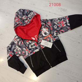 No Brand 21008 black-red (деми) куртка детские