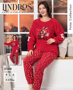 No Brand 21000 red (зима) пижама женские