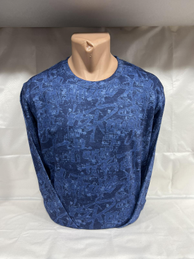 No Brand 4446 blue (деми) свитер мужские