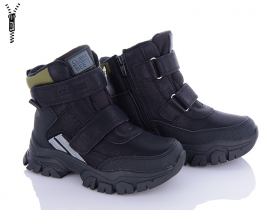 Clibee HC383 black-army green (зима) ботинки детские
