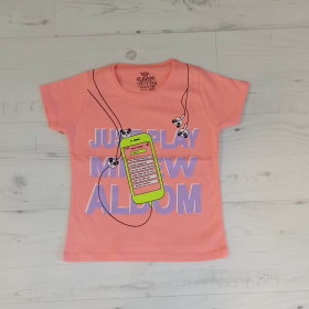 No Brand 10025 peach (літо) футболка дитячі