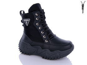 No Brand FC135 black (зима) ботинки женские
