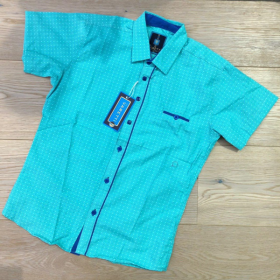 No Brand R291 l.blue (лето) рубашка 