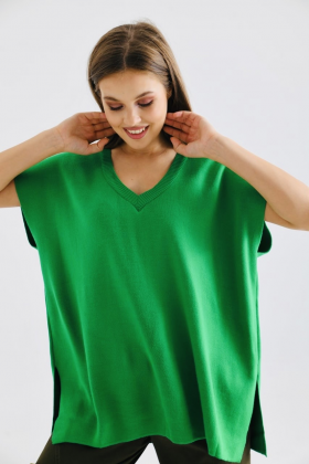 No Brand 16674 green (лето) футболка женские