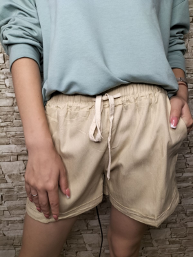 No Brand 305 beige (лето) шорты женские