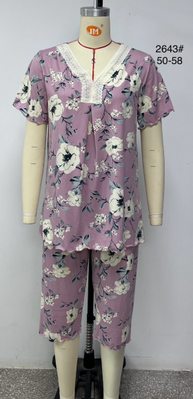 No Brand 2643 purple (лето) пижама женские