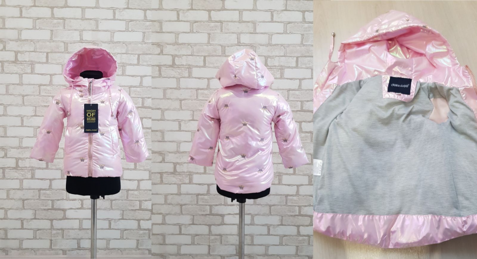 No Brand 2207 pink (деми) куртка детские