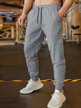 No Brand 122 grey (деми) штаны спорт мужские