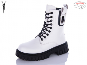 No Brand 5223 white (зима) ботинки женские
