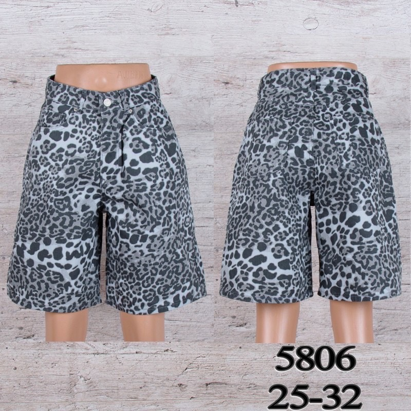 No Brand 5806 grey (лето) шорты женские
