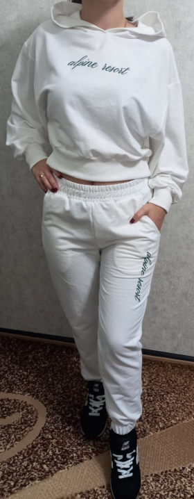No Brand 0132 white (демі) костюм спорт жіночі