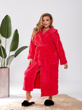No Brand 115 red (зима) жіночі халат