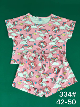 No Brand 334 pink (лето) пижама женские