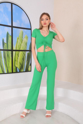 No Brand 7729 green (лето) костюм женские