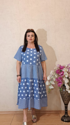 No Brand 1720 blue (лето) платье женские