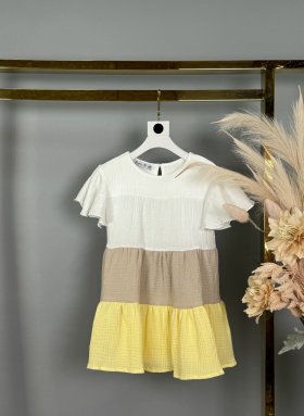 No Brand 564 white-grey (лето) платье детские