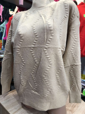 No Brand 26346 beige (зима) светр жіночі