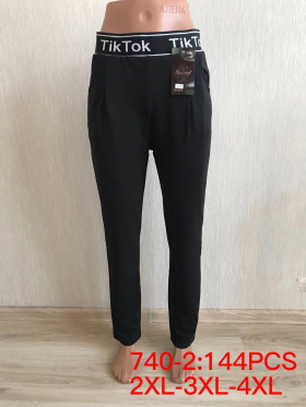 No Brand 740-2 black (деми) штаны женские