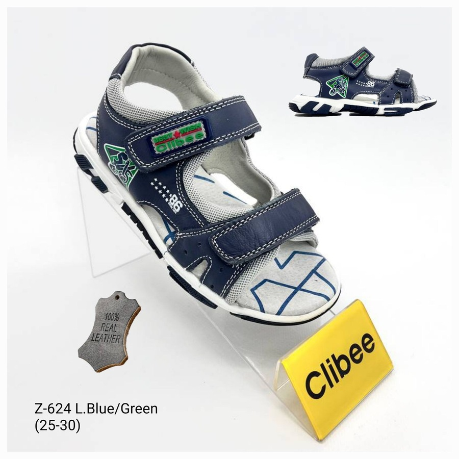 Clibee Apa-Z624 l.blue-green (літо) дитячі босоніжки