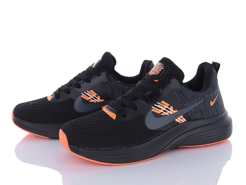 Violeta HD6-2053-1 black-orange (демі) кросівки жіночі