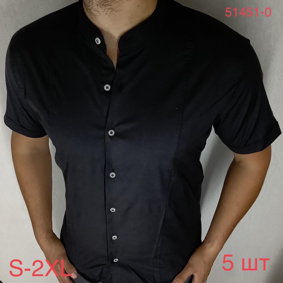 No Brand 51451-0 black (лето) рубашка мужские