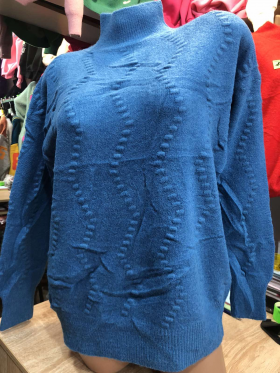 No Brand 26346 blue (зима) светр жіночі