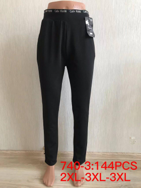 No Brand 740-3 black (деми) штаны женские