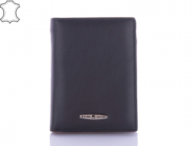 No Brand K2606-09 black шкіра (демі) гаманець чоловічі