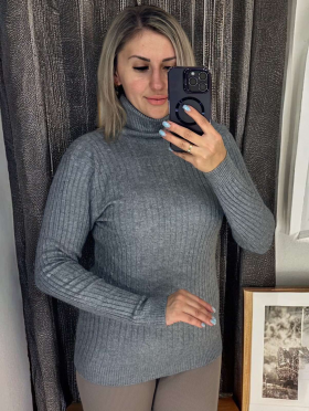 No Brand 26437 grey (зима) светр жіночі