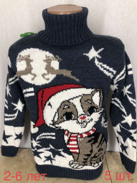 No Brand Оленьки navy (2-6) (зима) свитер детские