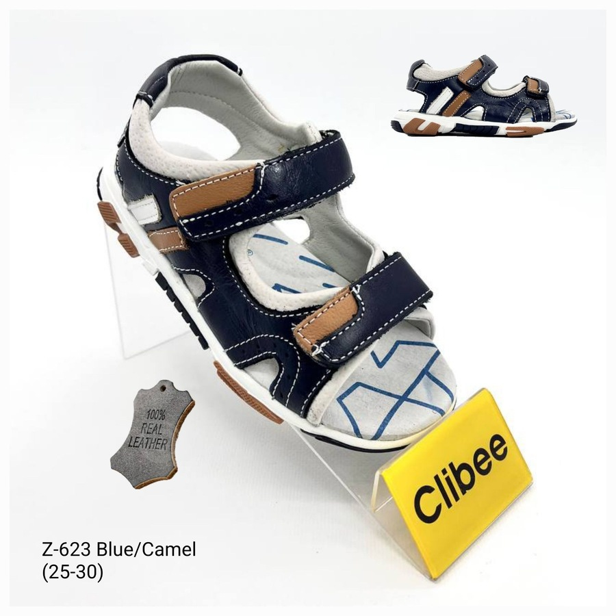 Clibee Apa-Z623 blue-camel (літо) дитячі босоніжки
