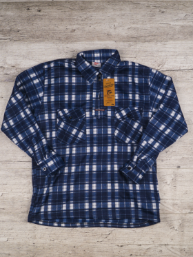 No Brand A68 blue (6XL-10XL) (деми) рубашка мужские