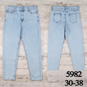 No Brand 5982 l.blue (деми) джинсы женские