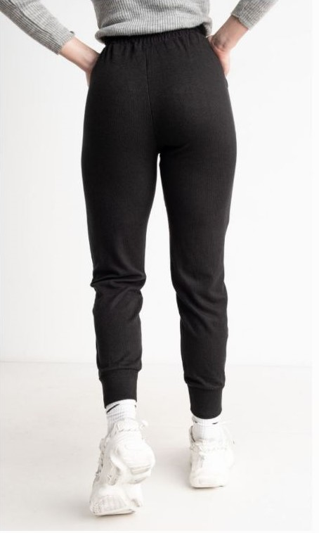 No Brand 1096 black (деми) штаны спорт женские