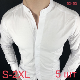 No Brand 52453 white (деми) рубашка мужские