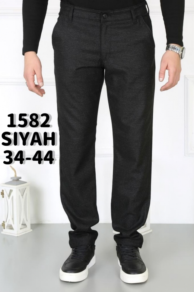 No Brand 1582 black (демі) чоловічі штани