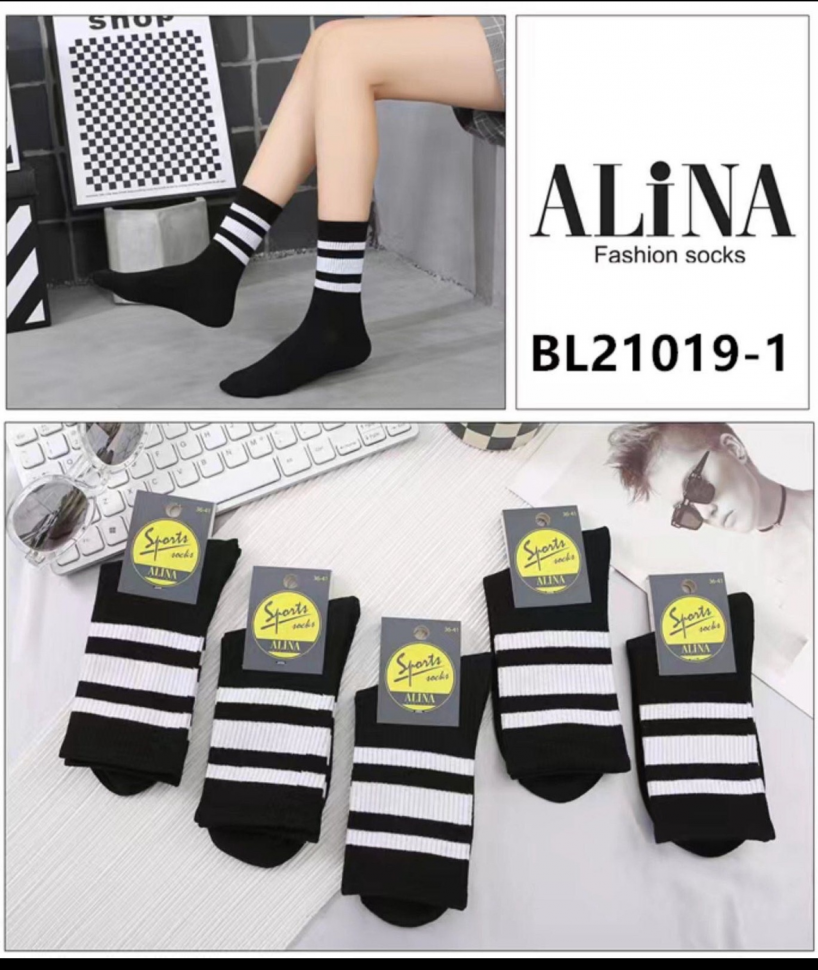 No Brand BL21019-1 black (демі) шкарпетки жіночі
